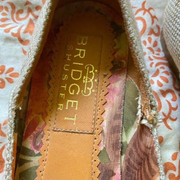 Bridget Shuster Pom Pom raffia ballet flats woven leather straw 9 8.5 - Picture 3 of 11